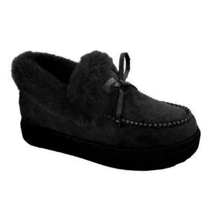 Premium Women's Fleece Loafers 6 / BLACK