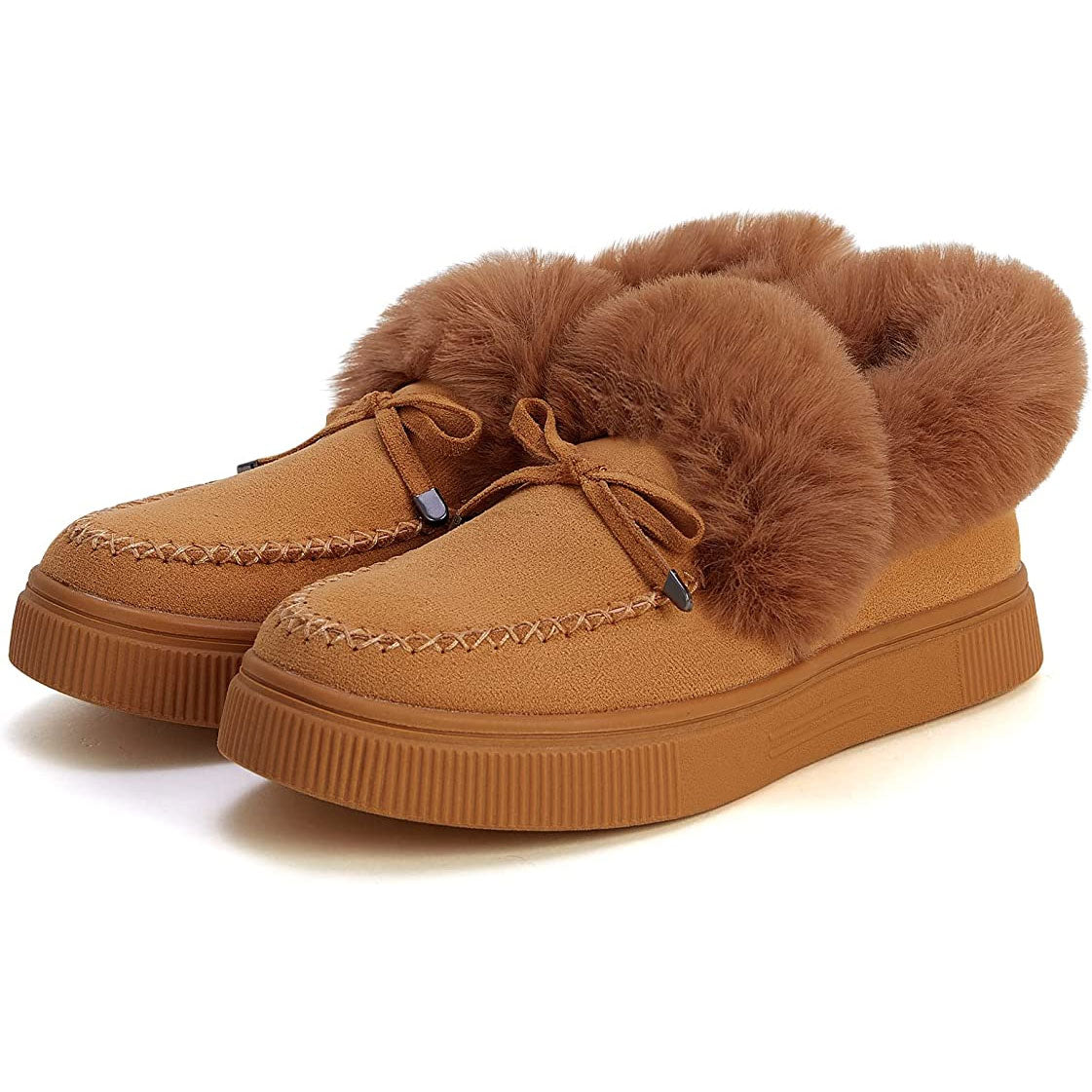 Premium Women's Fleece Loafers 6 / BROWN