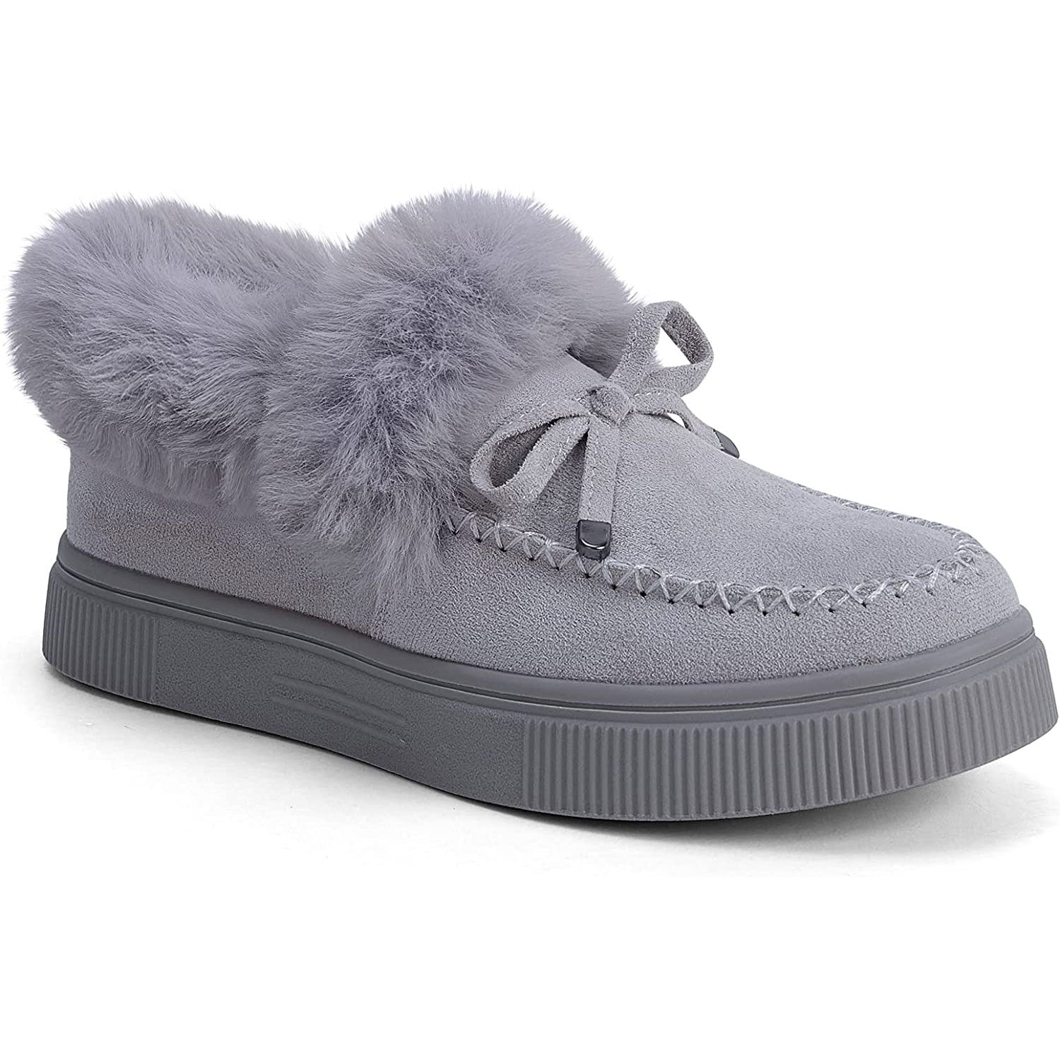Premium Women's Fleece Loafers 6 / GREY