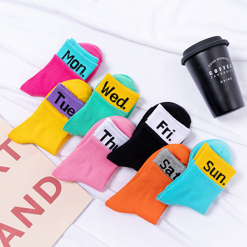 Get Organized and Stylish with Week Socks - A Different Color for Each Day of the Week