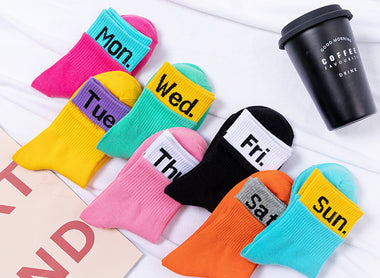 Get Organized and Stylish with Week Socks - A Different Color for Each Day of the Week