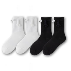 2 Pairs of Hand Holding Socks (1 Black & 1 White)