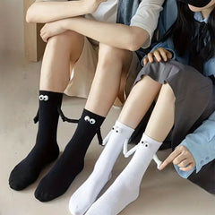 2 Pairs of Hand Holding Socks (1 Black & 1 White)