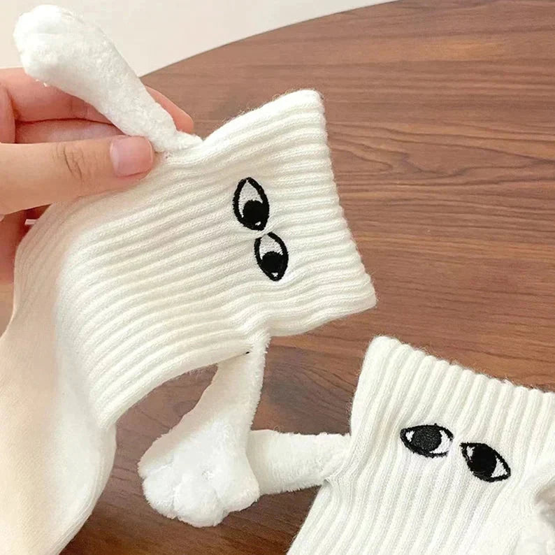 2 Pairs of Hand Holding Socks (1 Black & 1 White)