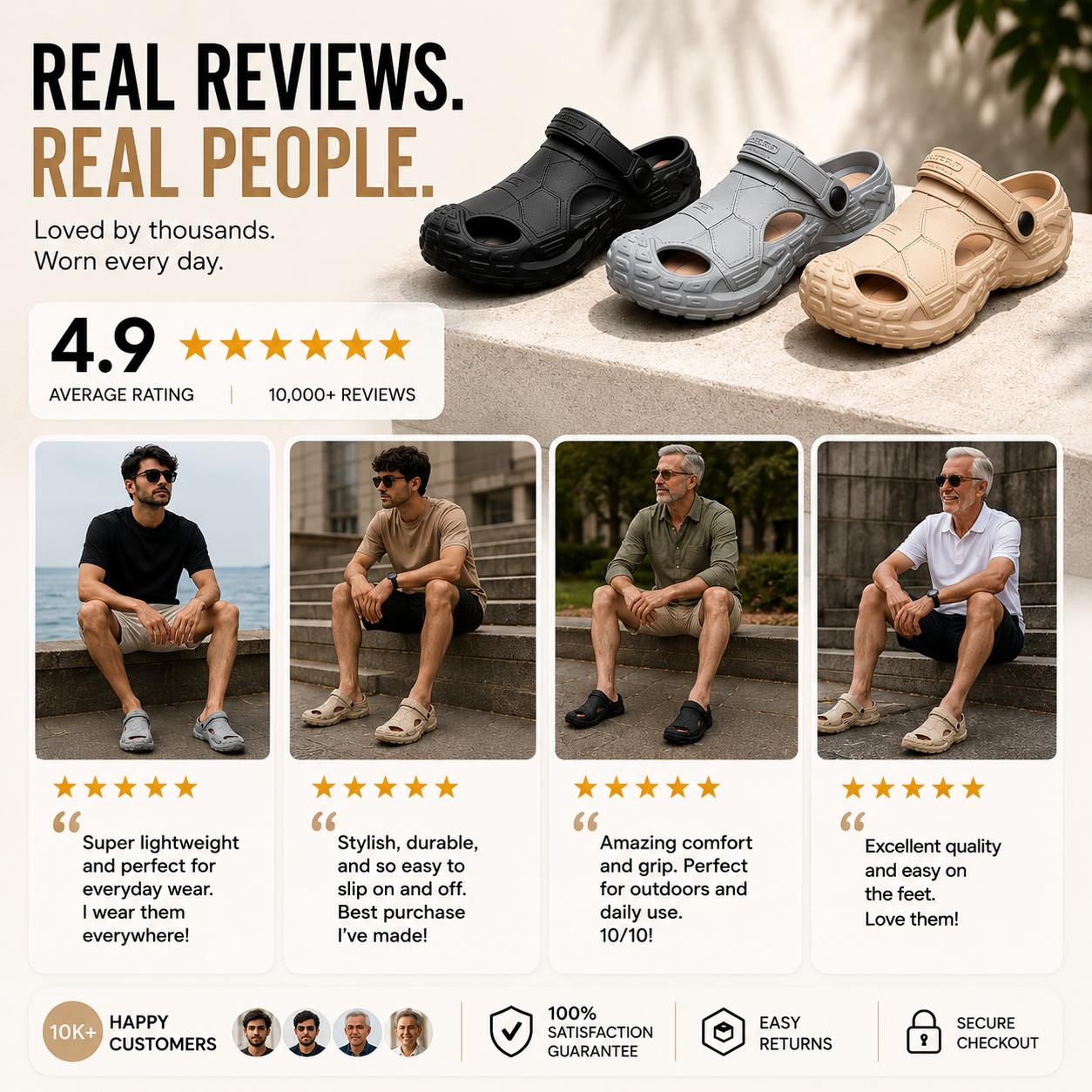 Sootheez Men’s TerraGrip™ All-Terrain Comfort Sandals