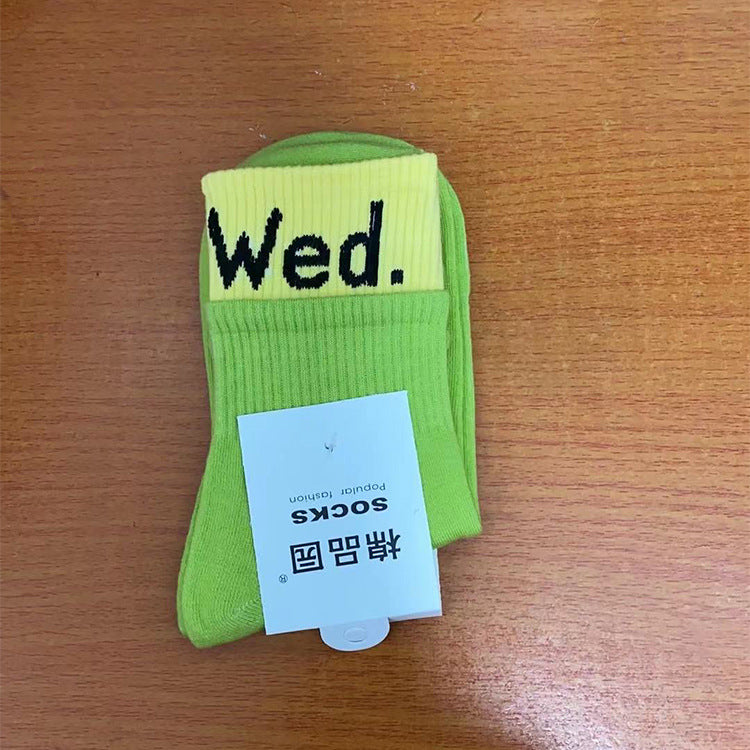 Week Socks - A different color for each day of the week